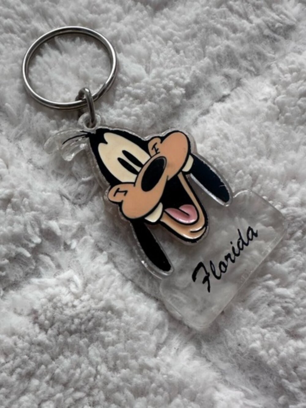 Disney | Vintage Clear "Florida" Goofy Keychain